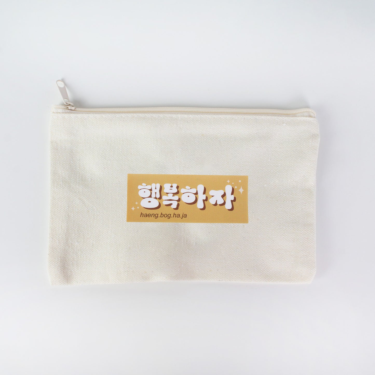 Canvas Pouch Storage Korean Words Collection