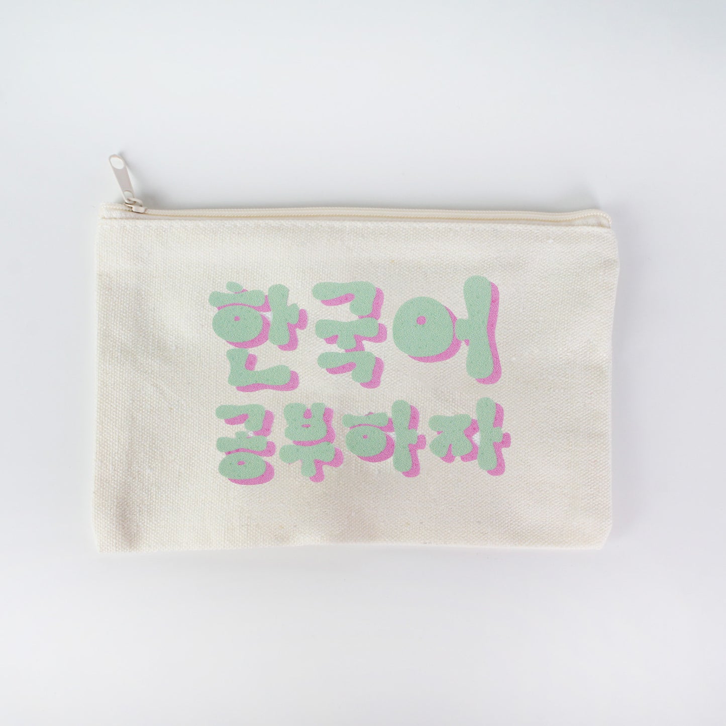 Canvas Pouch Storage Korean Words Collection