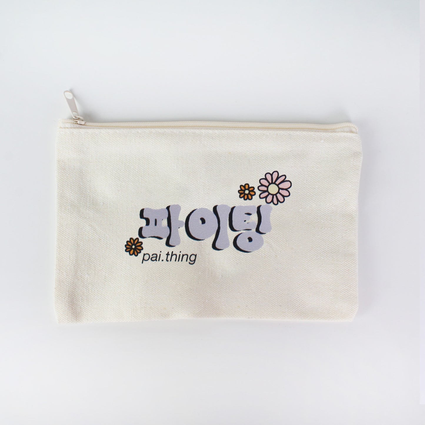 Canvas Pouch Storage Korean Words Collection