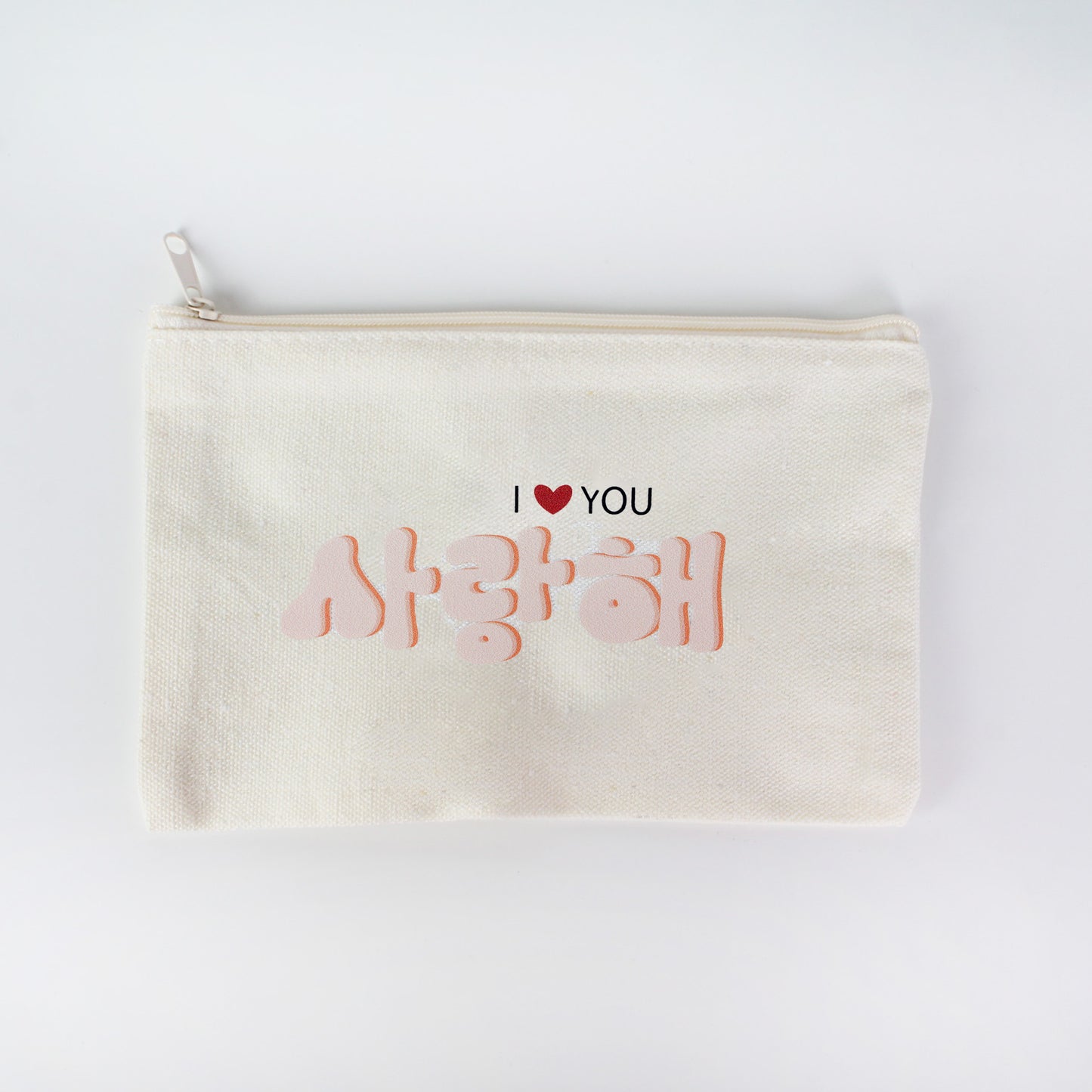 Canvas Pouch Storage Korean Words Collection