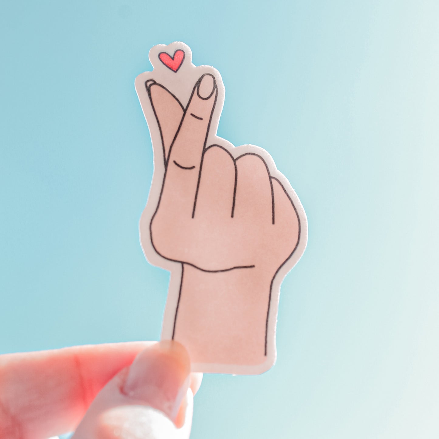 Cute Korean Love Sign Sticker