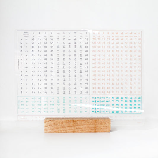 Korean Alphabet Reusable Board