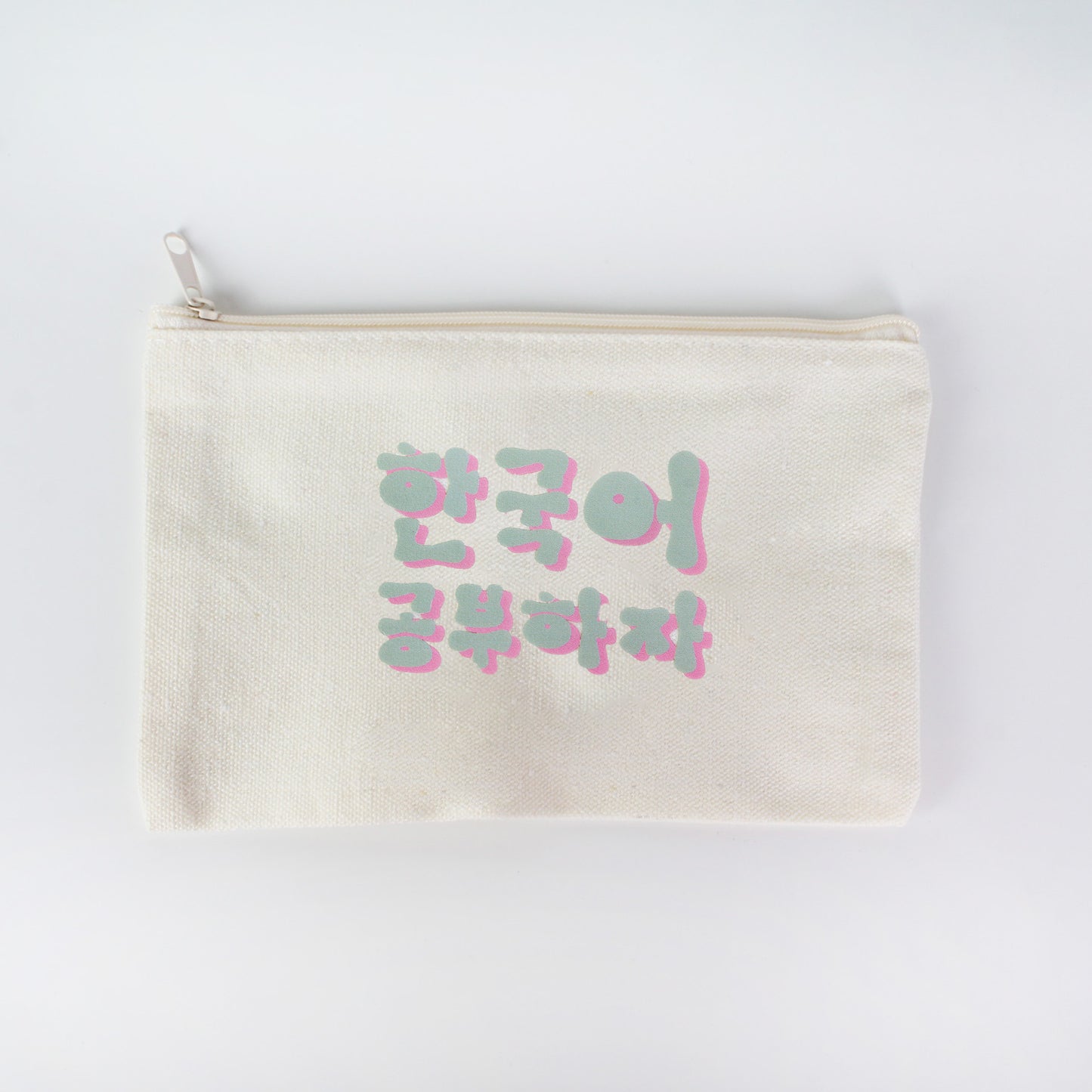 Canvas Pouch Storage Korean Words Collection