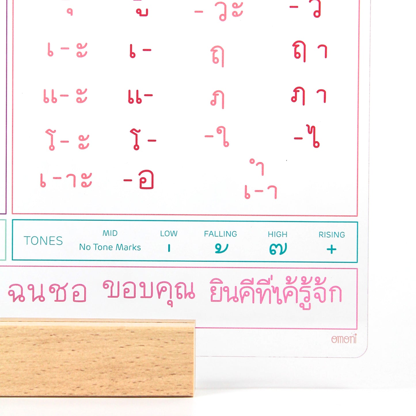 Thai Alphabet Reusable Board