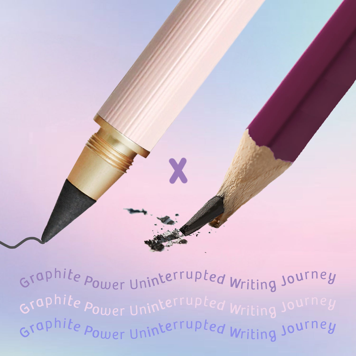 Graphite power uninterrupted writing journey. The difference between our pencil and standard pencils