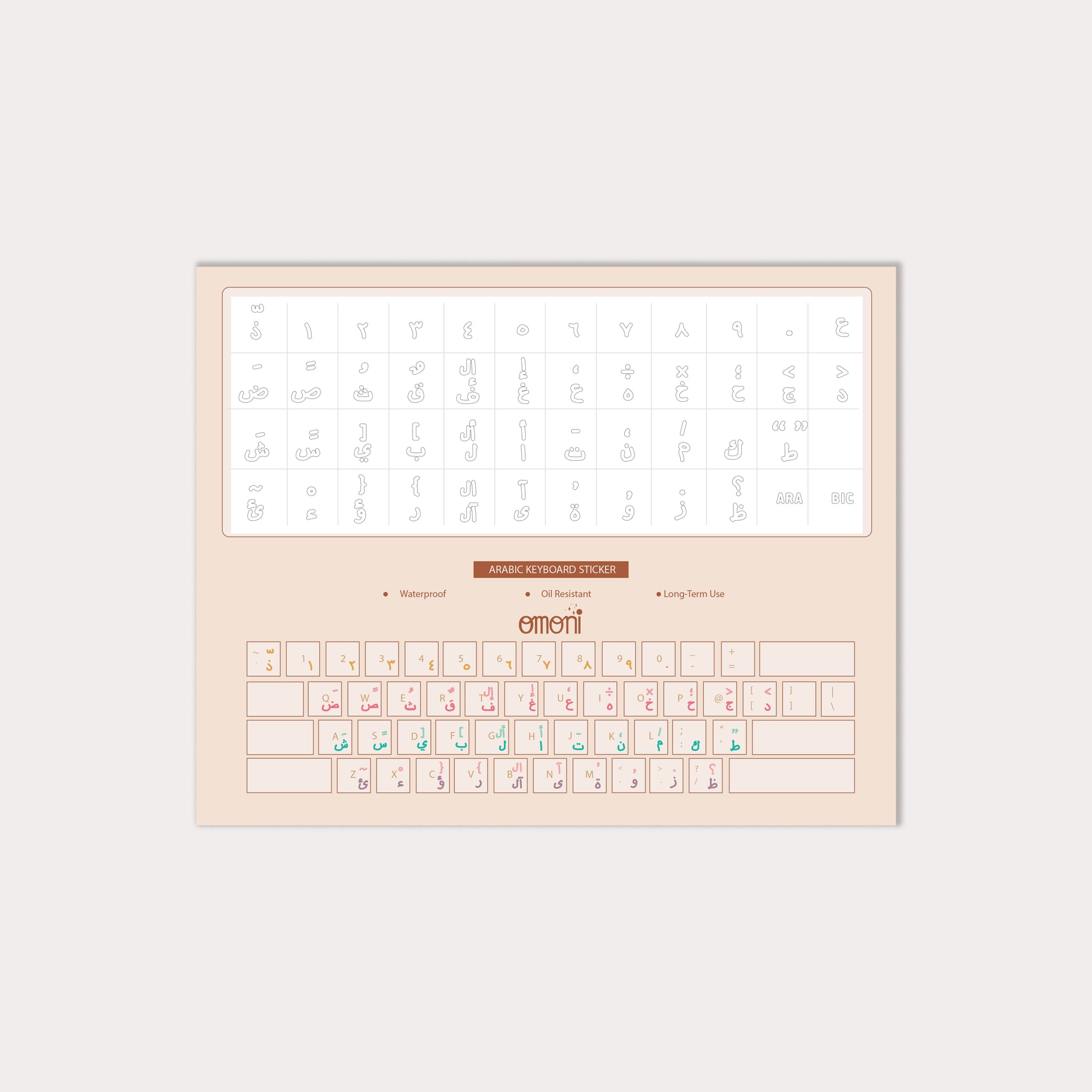 Seamless Keyboard Sticker Arabic