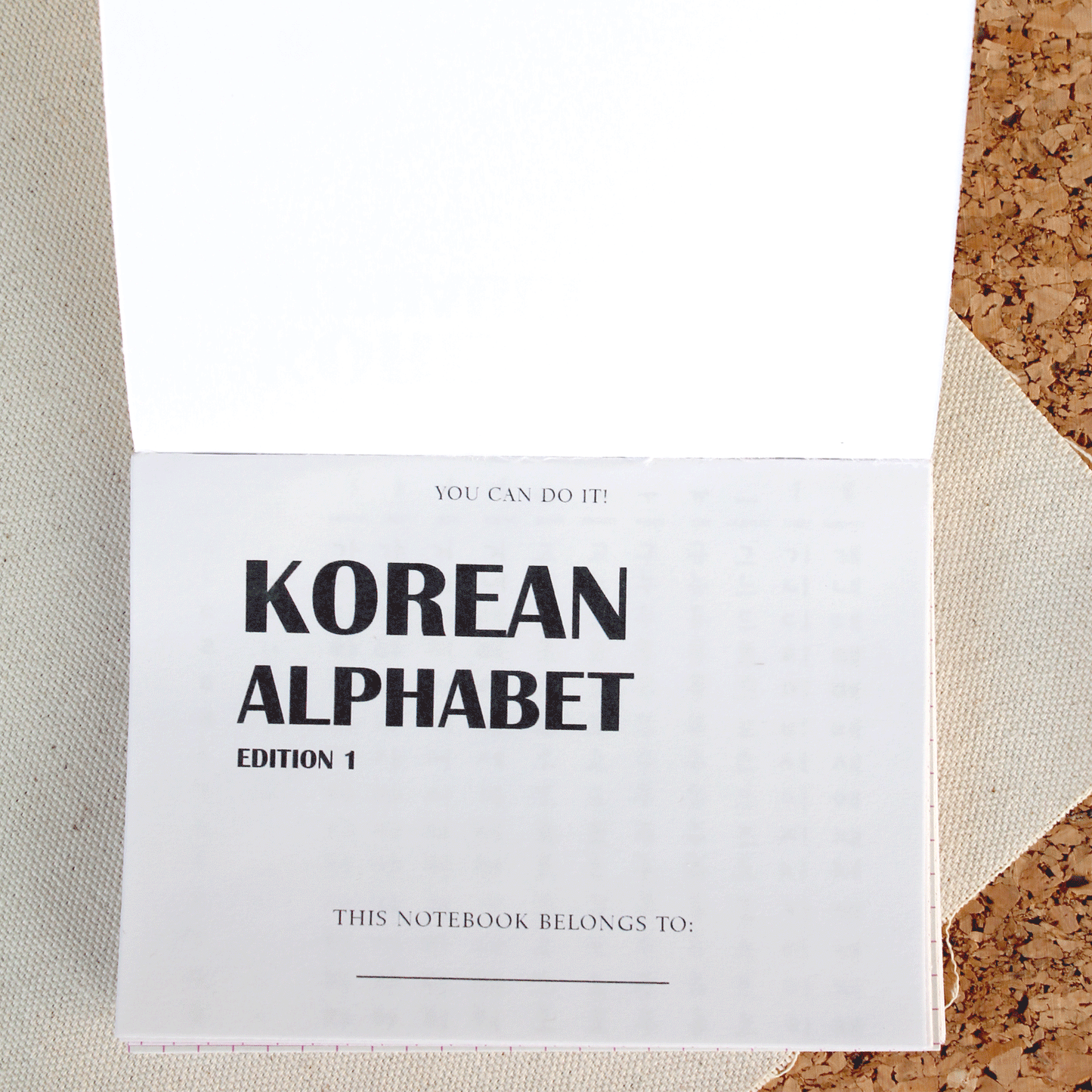 Korean Alphabet Notebook A6 - Edition 1 Travel Size