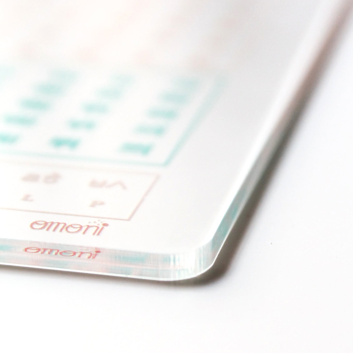 Zoomed Detail of Acrylic Korean Reusable Board to practice the Korean Alphabet