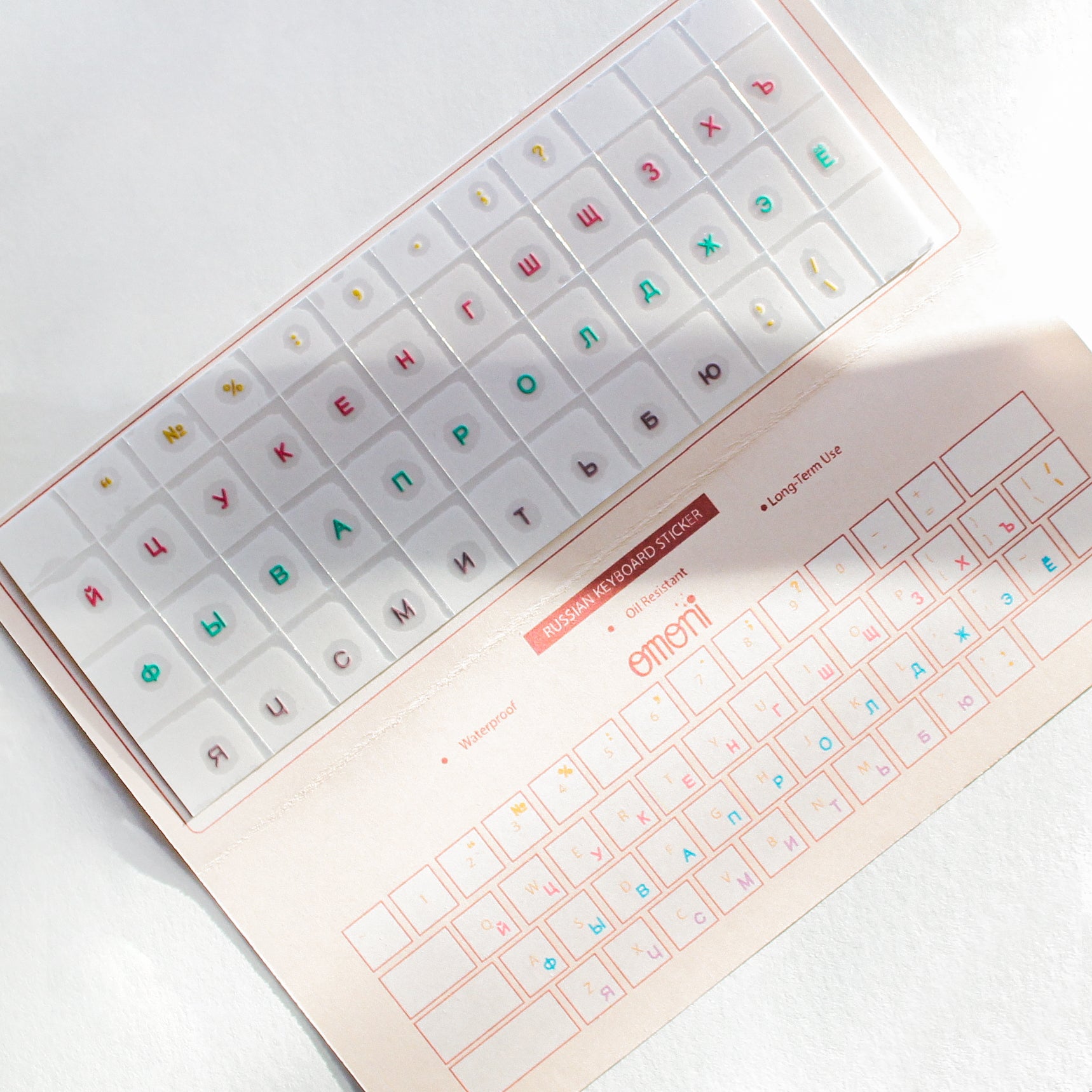 Keyboard Sticker Russian Keyboard Seamless Sticker – Omoni Designs
